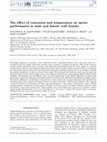 Research paper thumbnail of The effect of coloration and temperature on sprint performance in male and female wall lizards