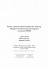 Research paper thumbnail of Human Capital Formation and Global Warming Mitigation: Evidence from an Integrated Assessment Model