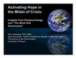 Research paper thumbnail of Activating Hope in the Midst of Crisis: Insights from Ecopsychology and “The Work that Reconnects”