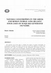 Research paper thumbnail of Natural Catastrophes in the Greek and Roman World: curse or blessing? Four cases of seaquake-generated tsunamis