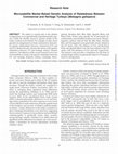 Research paper thumbnail of Research Note Microsatellite Marker-Based Genetic Analysis of Relatedness Between Commercial and Heritage Turkeys (Meleagris gallopavo