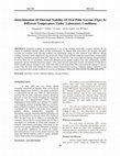 Research paper thumbnail of Determination Of Thermal Stability Of Oral Polio Vaccine (Opv) At Different Temperature Under Laboratory Conditions