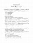 Research paper thumbnail of Topology Qualifying Winter 2005