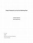 Research paper thumbnail of Sample Proposal for an Iron Ore Pelletizing Plant