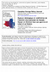 Research paper thumbnail of Rupture idéologique et redéfinition de l’identité internationale du Canada : Harper et Chrétien face aux guerres en Libye et au Kosovo