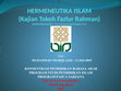 Research paper thumbnail of HERMENEUTIKA ISLAM FAZLUR RAHMAN