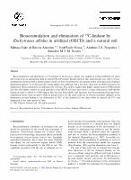 Research paper thumbnail of Bioaccumulation and Elimination of 14C-Lindane by Enchytraeus Albidus In Artificial (OECD) and a Natural Soil