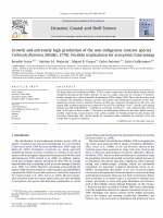 Research paper thumbnail of Growth and Extremely High Production of the Non-Indigenous Invasive Species Corbicula Fluminea (Müller, 1774): Possible Implications for Ecosystem Functioning