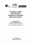 Research paper thumbnail of Creating a viable farm forestry industry in Australia What will it take?