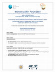 Research paper thumbnail of United Nations 69th General Assembly: Women Leaders Forum (Panelist)