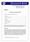 Research paper thumbnail of Sentencing Amendment Bill 2009