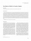 Research paper thumbnail of Sex ratio in Croatia: Update