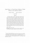 Research paper thumbnail of Open Source vs Closed Source Software: Public Policies in the Software Market