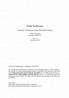 Research paper thumbnail of Freie Software. Geschichte, Dynamiken und gesellschaftliche Bezüge