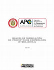 Research paper thumbnail of MANUAL DE FORMULACIÓN DE PROYECTOS DE COOPERACIÓN INTERNACIONAL CONTENIDO