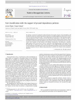 Research paper thumbnail of Text classification with the support of pruned dependency patterns