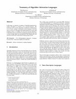 Research paper thumbnail of Taxonomy of algorithm animation languages