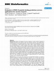 Research paper thumbnail of Evaluation of MHC-II peptide binding prediction servers: applications for vaccine research