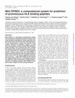 Research paper thumbnail of MULTIPRED: a computational system for prediction of promiscuous HLA binding peptides