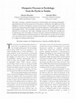 Research paper thumbnail of International Journal of Transpersonal Studies 1 Dissipative Processes in Psychology Dissipative Processes in Psychology: From the Psyche to Totality