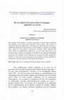 Research paper thumbnail of De la subjectivité prise dans le langage : Agamben et Lacan