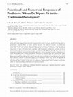 Research paper thumbnail of Functional and Numerical Responses of Predators: Where Do Vipers Fit in the Traditional Paradigms