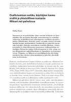 Research paper thumbnail of Osallistumisen verkko, käyttäjien luoma sisältö ja yhteisöllinen tuotanto Mikseri. net-palvelussa