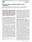 Research paper thumbnail of Life-history theory explains childhood moral development