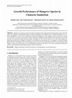 Research paper thumbnail of Growth Performance of Mangrove Species in Chakaria Sundarban