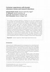 Research paper thumbnail of Customer experiences with brands: Literature review and research directions