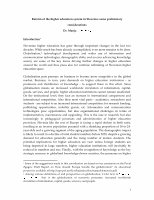 Research paper thumbnail of Reform of the higher education system in Slovenia: some preliminary considerations