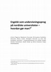 Research paper thumbnail of Engelsk som undervisningssprog på nordiske universiteter 