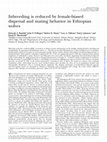 Research paper thumbnail of Inbreeding is reduced by female-biased dispersal and mating behavior in Ethiopian wolves