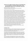 Research paper thumbnail of The Use of Computational Molecular Modeling as an External Cognitive Processing Tool - preliminary results of a gestural analysis