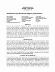 Research paper thumbnail of Identification and prediction of piping system noise