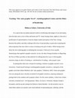 Research paper thumbnail of Teaching the Auto-graphic Novel