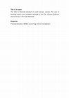 Research paper thumbnail of The effect of financial education on small business success: The case of business owners and managers operating in the Fast Moving Consumer Goods industry in the Cape Metropole