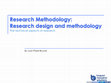 Research paper thumbnail of Research design and methodology