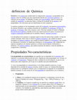 Research paper thumbnail of definicion de Química