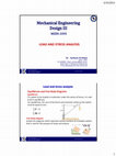 Research paper thumbnail of 5/15/2013 1 Mechanical Engineering Design III MEEN :3393 LOAD AND STRESS ANALYSIS Equilibrium and Free-Body Diagrams