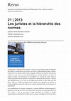 Research paper thumbnail of Les juristes et la hiérarchie des normes / Lawyers and the Hierarchy of Norms