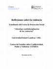 Research paper thumbnail of Las violencias desde mi ventana