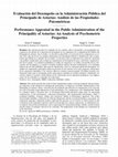 Research paper thumbnail of Evaluación del Desempeño en la Administración Pública del Principado de Asturias: Análisis de las Propiedades Psicométricas Performance Appraisal in the Public Administration of the Principality of Asturias: An Analysis of Psychometric Properties