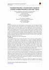 Research paper thumbnail of Vocational Education: A Transformative Agenda for Curbing Unemployment Rate in Edo State. Nigeria