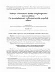 Research paper thumbnail of Trabajo Comunitario desde una perspectiva psicoanalítica