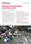 Research paper thumbnail of Mohegan Archaeological Field School 2015 (University of Leicester)