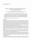 Research paper thumbnail of Reliability, availability and maintainability study of high precision special purpose manufacturing machines