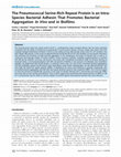 Research paper thumbnail of The pneumococcal serine-rich repeat protein is an intra-species bacterial adhesin that promotes bacterial aggregation in vivo and in biofilms