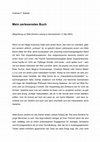 Research paper thumbnail of "Mein zerlesenstes Buch" - (Begrüßung zu Hilde Domins Lesung in Germersheim, 5. Mai 2004)