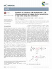 Research paper thumbnail of Synthesis of b-hydroxy-1,4-disubstituted-1,2,3triazoles catalyzed by copper ferrite nanoparticles in tap water using click chemistry†